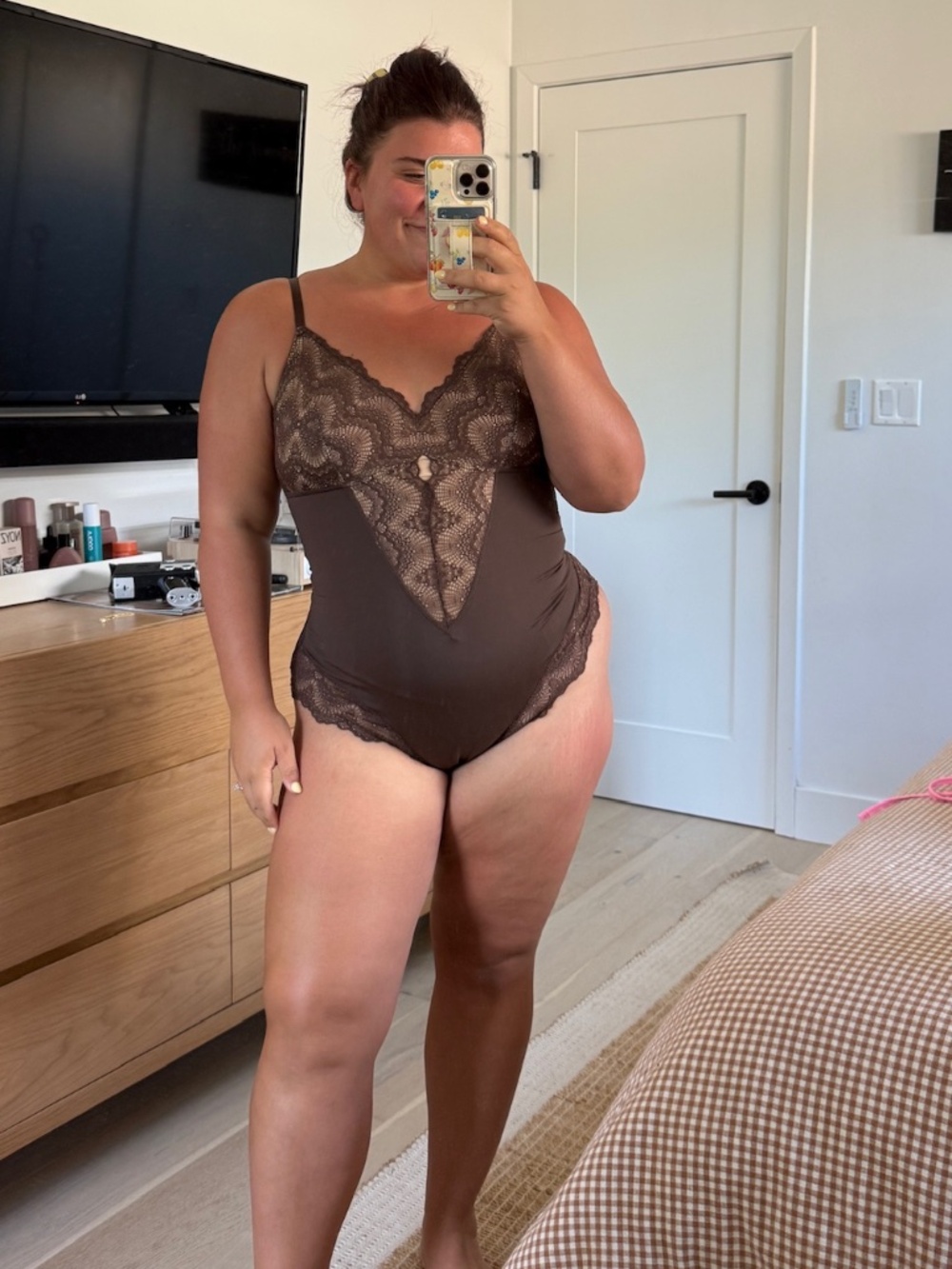 Pinsy Sculpting Lace Shapewear Bodysuit 1X